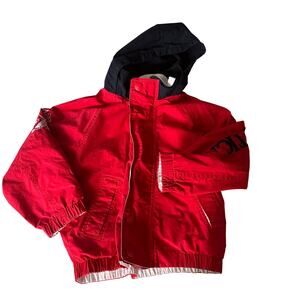 Vintage 90s Nautica J Class Windbreaker Sailing Boat Jacket Size 6 L boys hooded